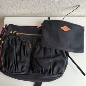 MZ Wallace Canvas Black Crossbody Bag
